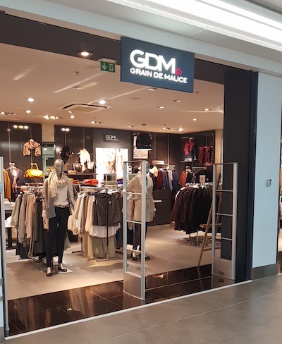 Devanture magasin GDM galerie Saint-Médard